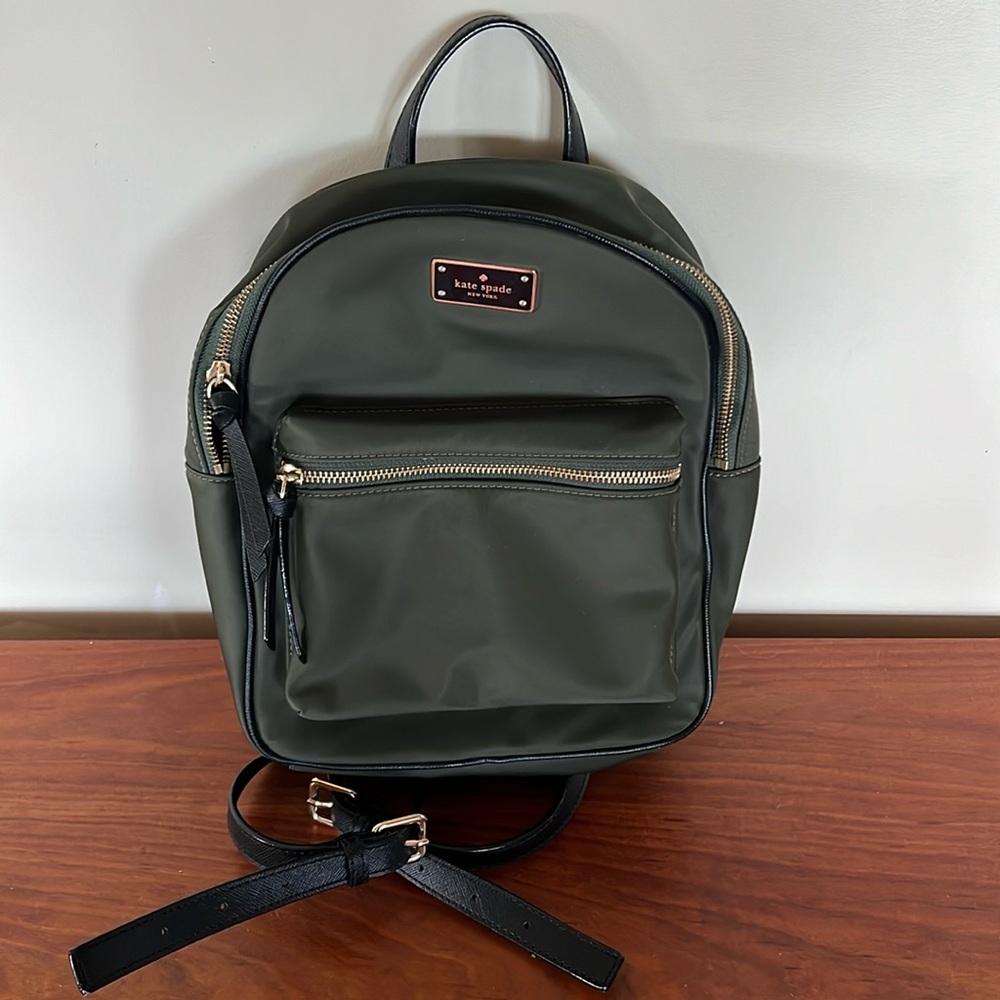 Kate Spade Green Nylon Backpack